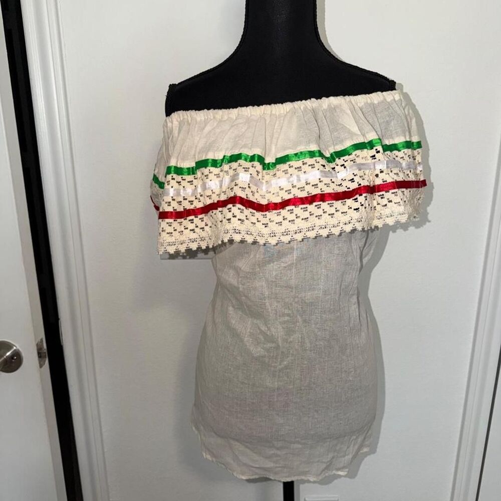 Mexicana Women's Cream and White Dress